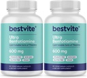 Ultra Benfotiamiini 600 mg kapselia (120 kasvissyöjäkapselia) (60x2) Ei stearaattia - Ei silikonidioksidia - Vegan - Ei muuntogeenisiä organismeja - Gluteeniton - Maksimi vahvuus Benfotiamiini