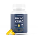 Fysio Omega 2400mg Fish Omega 3 rasvahappo täydentää - Heart & Brain Health täydentää aikuisille - Ei-GMO, Burpless, Light Citrus Flavor, kestävästi lähde - 60 Softgels, 30 päivän toimitus