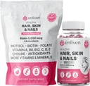 enliven Biotin Gummies hiusten kasvua ja vahvoja kynnet ...5000mcg Biotin + inositoli, kollageeni tuki...