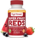 Kokeile suuria vitamiineja Superhedelmänpunaisia ... Antioksidanttia Superruokaa polyfenolien kanssa anti-aging & Immuuneja tukea Acai, mangostani, granaattiomena, mustikka & paljon enemmän 60 kapselia