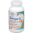 Omega 3 Sitruuna Minis + D3-vitamiini, 1100 mg Omega-3 triglyseridimuodossa ja 600 IU D3-vitamiinia, helposti nieltävä, tuore sitruunahuokoinen Omega-3 lisäravinteet - 180