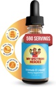 My Spectrum Heroes - Immuni-D Liquid D3-vitamiini Supplement, 1000 IU per tarjoilu, gluteeniton, mauton vitamiinineste, Aids in Mineral Imeytyminen lapsille & aikuisille - 1 FI oz (30 ml)