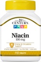 21st Century Niacin Tabletit, 100 mg, 110