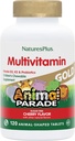 NaturesPlus Animal Parade Gold Children's Chewable Multivitamiini - Natural Cherry Flavor - 120 Animal Shaped-Tables, pakkaus 2 - vitamiini D3, K2 & Probiootit - 120 Yhteensä