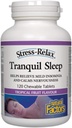Stressi-relax purutabletti uni Natural Factors, Sleep Supplement, Tropical Fruit Flavor, 60 tablettia