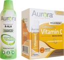 Aurora Nutrascience Mega-liposomaalinen R-ALA CoQ10 & L-karnitiinikompleksi & Mega Liposomaalinen C-vitamiini, 3 000 mg Bundle