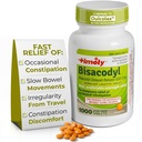 Aikaisin laksatiivinen Bisacodyl 5 mg tabletit - Stimulantti laksatiivit ummetukseen Nopeasti toimivat & Hellävaraiset - Yöllinen Ummetus Helpotus aikuisille -1000 tablettia