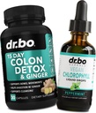 Colon Cleanser Detox & klorophyl Liquid Drops - 15 päivää Colon Cleanse pillereitä inkivääri, neste klorofylli drops Odor Body Detox Sisäinen deodorant - Bowel Movement Lisäravinteet Suolen Gut tuki