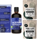 Jungle Powders Mustikkauute silmät Organic Bilberry Supplement for Eyes, Shilajit Powder Raw Shilajit for Men 5 Ounce Bag, Tongkat Ali for Men Powder 282 Servings Tonkat-Ali Longjack Root