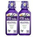 ZzzQuil Pure Zzzs Melatoniinin neste, unilääke, nestemäinen melatoniini 2 mg, kamomilla ja laventeli, putous, nopea unilääke, melatoniinin unilääkkeet aikuisille, karhunvatukka, 2 pakkaus, 24 FL OZ