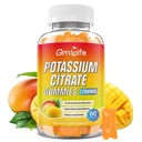 Kaliumsitraatti Gummies, korkea kalium täydentää Gummies 1200 mg aikuisille ja lapsille, tukea jalkakramppeja ja lihasten terveys, vegaaninen, mango maku 60