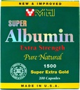 Uusi & Parannettu Super Albumin Gold Extra Strenth 1500 mg 200 kapselia