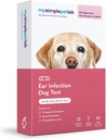 MySimplePetLab Dog Ear Infektio Test Kit, Eläinlääkärin hyväksytty, Havaitsevat Hiiva & Bakteerit, Mail-in Kit, Nopeat tulokset, Helppo kotona käyttö haiseva, kutiava korvat, tukee koiran korvan terveys