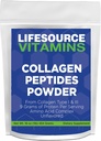 LifeSourceVitamins Collagen Peptides Powder - 45 tarjoilua, hiukset, kynnet, iho, luut ja yhteinen terveys, makuamaton, Keto & Paleo hyväksytty
