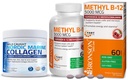 Bronson Marine Collagen Peptides Hydrolysed Protein Powder + Metyyli B12 5000 mikrog B12 metyylikobalamiini