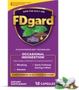 FDgard Gut Health Supplement, ruoansulatushäiriöt, pahoinvointi ja turvotus, vatsavaivat, 12 kapselia