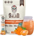 Salud 2-in-1 Hydration Packets + Immuniteetti Elektrolyyttejä Powder, Mandariini - Agua Fresca Drink Mix, Elderberry, Dairy & Soy Free, Ei-GMO, Gluteenittomat, Vegan, Low Calorie, 1g sokeria (15 tarjoilua)