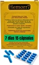 Hemorr7: 7Days 15 kapselia Herbal Hemorrhoid Detox Formula,Fórmula Herbal para desintoxar las hemorroides Durante 7 días