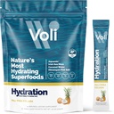 Voli Electrolytes Powder Packets Ei lisättyä sokeria Electrolyte Drink Mix for Hydration Keto & Fasting Friendly, Natural Superfoods & Minerals Pina Colada, 15- count