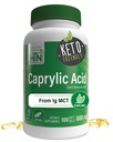 Health Thru Nutrition Caprylic Acid 600mg 100 Softgels C8 Octane Acid from Pure 1g MCT Oil 