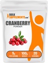 BulkSupplements.com Karpalojauhe - karpalon lisäravinteet naisille ja miehille, ilmakuivatut karpalot - makeuttamaton & Gluteeniton, 5 g per tarjoilu, 100g (3.5 oz) (pakkaus 1)