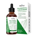 Heivy Klorofylli Nestemäiset Dropsit, Nestemäinen Klorofylli Lisäravinteet, Klorofyllit Sisäiseen deodorizeriin, Radiantti iho, Detox, Antioksidantti, Immuunituki, Gluteeniton, Natural Flavored - 2 FL OZ
