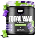 REDCON1 Total War Pre workout, Sour Gummy Bear - Nopea näyttelevä kofeinoitu Preworkout miehille + naiset Beta Alanine - Sisältää Citrulline malate lisääntynyt pumppu, veren virtaus (30 Servings)