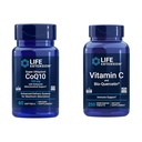 Life Extension Super Ubiquinol CoQ10 60 Softgels ja C-vitamiini & Bio-Quercetin Phytosome 250 tablettia Bundle sydän-, solu-energia-, immuuni- ja yleisterveystuki