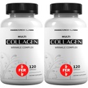 Tutkimus Labs 2 for 1 Promo 240 Collagen pillereitä - 6000 mg per päivä. Grass Fed anti-aging tuki ihon, nivelet, tendons, luut, hiukset ja kynnet. Paleo Friendly. Collagen Peptides Powder Supplement...
