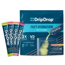 DripDrop Hydration Packets - Sunburst Variety Pack - Single Serve Electrolytes Powder Drink Mix - sitruunan lime, mansikka, persikka, musta kirsikka - ei-GMO, Gluteeniton, Vegan - 32 Sticks