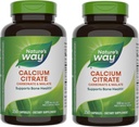 Nature's Way Calcium Citrate, 500 mg kalsiumia 2- kapselia kohti Luuterveydelle ja lihaksille *, Citrate, Carbonate & Malate, Gluteenittomat, 250 kapselia (pakkaus toukokuun vary) - 2 pakkaus