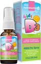 Nutrasumma Lapset D3-vitamiini 400 IU Spray Kupla Gum Flavor-1oz - Luonnollisen korkea Imeytyminen nopeus tukee Bone Boosts immuunijärjestelmän vitamiini täydentää