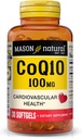 MASON NATURAL Co Q10 100 mg - Terve sydän- ja soluenergian tuotanto, tukee sydän- ja verisuoniterveys, 30 Softgels