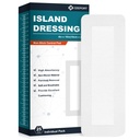 Island pukeutuminen Bordered Gauze 4"x10", 25 Yksittäin pakattu Non-Stick Pad keskellä Adhesive Border,Soft & Erittäin Absorbent Medical Grade Dressing Gauze Pad for Haavan hoito ja ensiapu