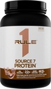 Sääntö 1 Lähde 7 Protein Decadent Flavor, Velvety Smooth Texture, 22g Anytime Protein, ja 10g Luonnollisesti EAA per tarjoilu 7 Premium Lähteet (1,8 punta*, Milk Chocolate)