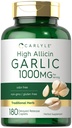 Carlyle Valkosipuli Supplement 1000 mg 180 Caplets Odorless pillereitä ...