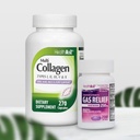 HealthA2Z® Super Savings Bundle Deal - Gas Relief Simeticone 250 mg (200 Softgels) & Multi Collagen Pillerit, 1735 mg (270 Kollageenikapselia)