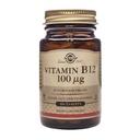 Solgar-vitamiini B12 100 mikrog - 100 tablettia - Energiaaineenvaihdunta ja hermoston tuki - ei-muuntogeeniset organismit, vegaani, gluteeniton, Kosher, Halal - 100 annosta