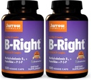 Jarow Formula B-Right - 100 kasviskapselia, pakkaus 2 - Matala-Odor B-vitamiini-komplex Formula - energia-ja aineenvaihduntatuki - edistää aivot, sydän-ja sydänterveys - 100 Count (paketti 2)
