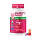 SmartyPants Organic Naisten monivitamiini Gummies: Biotiini, Metyylifolaatti, Omega 3 (ALA), D3-vitamiini, C-vitamiini, B12, B6, A-vitamiini, K & sinkki, Inositoli, Gluteeniton, kasvissyöjä, 120
