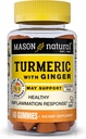 MASON Natural Turmeric inkivääri Gummies, Natural Joint Support & Antioksidantti Formula, Trooppinen hedelmämaku, 60 Gummies