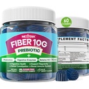 Kuitu Gummies aikuisille, Sokeriton 10g Prebioottikuitu täydentää digestiivinen entsyymejä, Probiootit & 100 mg Betaine Ruoansulatus- & Gut Health ja Regulate Bowel Movement, Vegan, Liivate, 60ct
