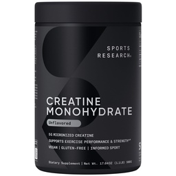 Urheilu Tutkimus Creatiini Monohydraatti - Gain Lean Lihas, parantaa suorituskykyä ja voimaa ja tukea harjoitus Recovery* - 5 g Micronized Creatiini - 17.64 oz