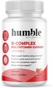 B-komplex Monivitamiini Gummies + C-vitamiini: B12, B7, B6, B3, B5, B9. Tuki energia ja mieliala, aineenvaihdunta, immuunituki, gluteeniton, ei GMO, Vegaani, 30 tarjoilua