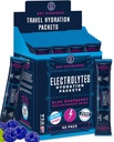 Avainaineet Elektrolyyttejä Powder Packets - Herkullinen Sininen Vadelma 40 Pack Hydraation Packets - Travel Hydration Powder - Ei sokeria, Ei kaloreita, Gluteeniton - Made in USA