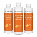 Tri. Mercola Liquid Liposomal Vitamiini C - Antioksidantti & Immuuni Support Supplement - Sisältää E-vitamiini - GMO-vapaa, Gluteeniton & soijaton - Citrus Vanilla Flavor - 450 ml (30 tarjoilua) - 3 pakkaus