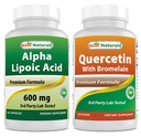 Best Naturals Alpha Lipoic Acid 600 mg & Quercetin ja bromelaiini