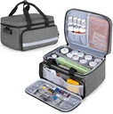 CURMIO pilleri pullo organizer varastointi, lääke lukitus laatikko pilleri organizer ja lääketieteelliset tarvikkeet, Gray (Patented Design)