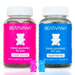 BEARVANA Top & Peach Support Combo Pack Gummies for Women ... 9 Kasviperäisiä uutteita, mukaan lukien Sarviapila, Maca & Fennel ...