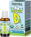 Nature's Meal - D-vitamiini D-vitamiini D-vitamiinin tiput imeväisille, Vauvan D-vitamiinin tiput immuunijärjestelmään, Heart Health ja Bone Health, nestemäinen D-vitamiini D3 400 IU per annos, makuamaton, 14,5 ml